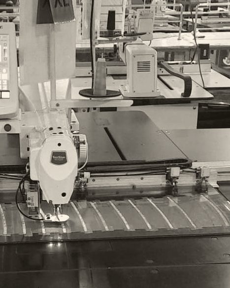 Close detail of a computer-controlled sewing head
